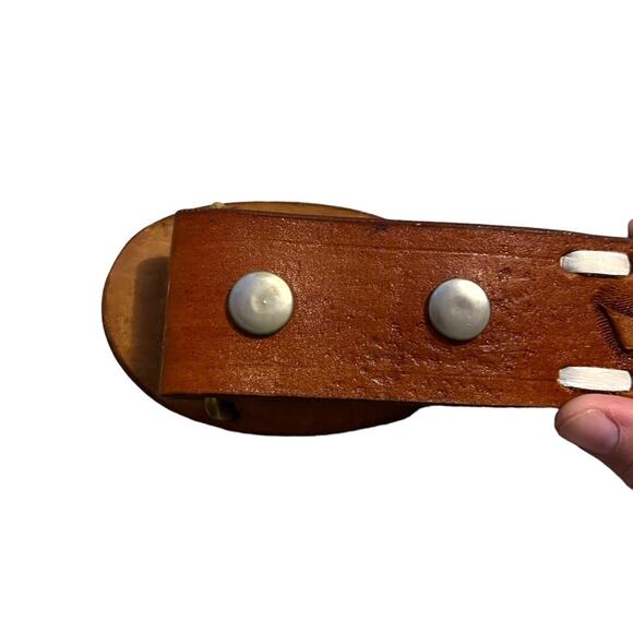 Vintage Tool Leather and Buckle Belt - Picture 4 of 5